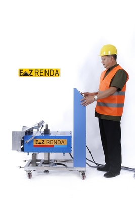 Sistema de posicionamento da máquina interna azul e branca da rendição do almofariz da parede auto